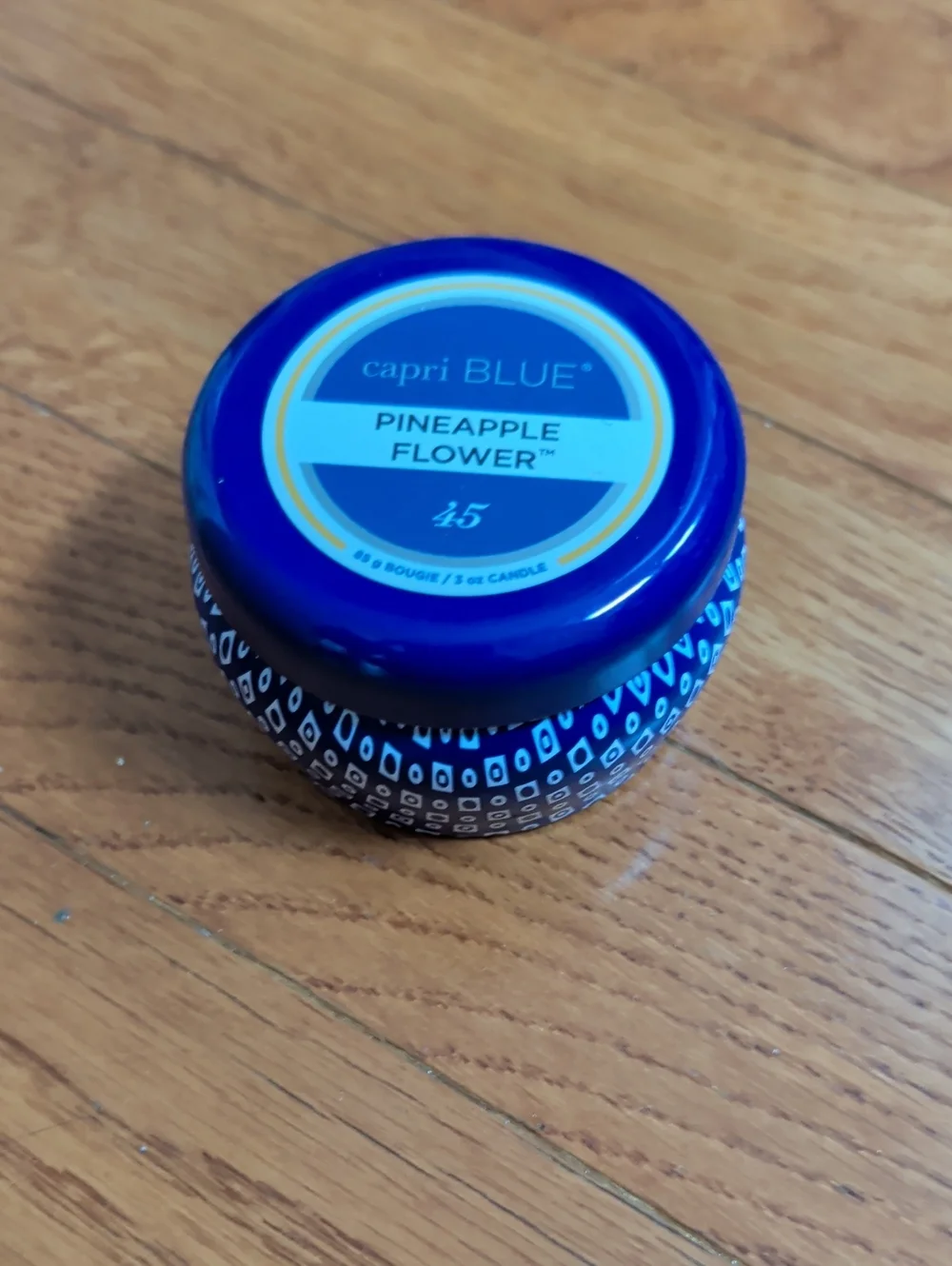 capri BLUE Pineapple Flower Small Candle Jar - Blue